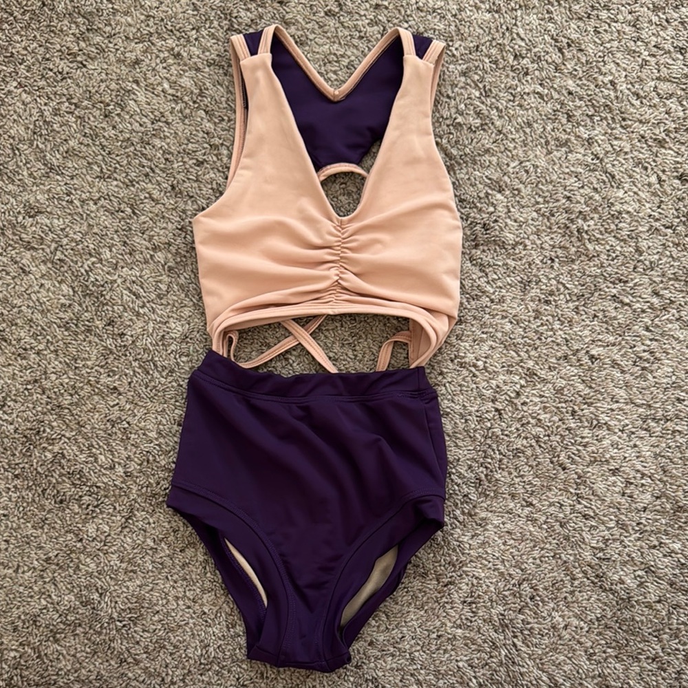 Cute leotard with cutouts